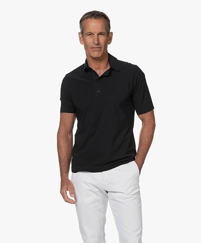 OneFold Travel Jersey Polo Shirt for Men - Black