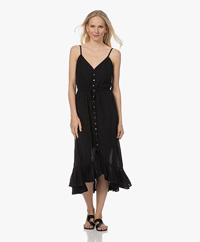 Rails Frida High-Low Linen Blend Dress - Black