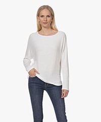 Vince Modal Longsleeve met Vleermuismouwen - Off-white