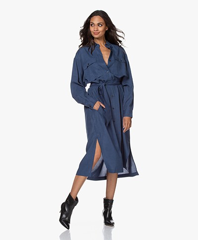 Closed Lina Oversized Lyocell Blousejurk - Archive Blue