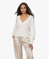 Drykorn Meylana Wool Blend V-neck Sweater - Off-white
