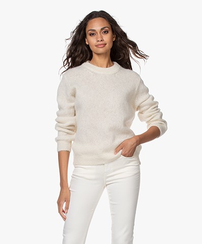 by-bar Lana Alpaca Blend Round Neck Sweater - Off-white