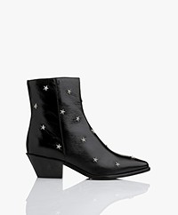 Zadig & Voltaire Tyler Vintage Studs Leren Enkellaarzen - Zwart