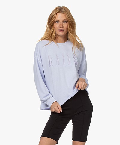 Rails Signature French Terry Logo Sweatshirt - Lavender