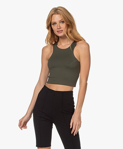 NORBA Original Cropped Sports Top - Army Green