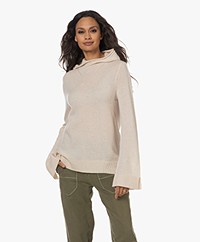 Zadig & Voltaire Cosmany Knitted Cashmere Hooded Sweater - Sugar
