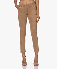 KYRA Bianca Suèdine Slim-fit Broek - Iced Coffee