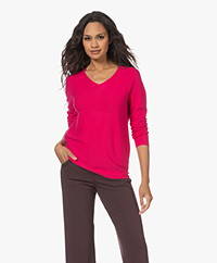 KYRA Faye Seamless Garter Stitch Sweater - Fluo Pink
