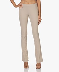 Woman by Earn Nora Slim-fit Tech Jersey Broek - Zand