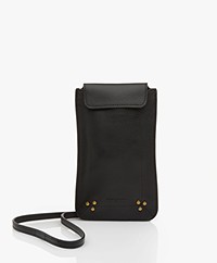 Jerome Dreyfuss Leather Cross-body Phone Bag - Black