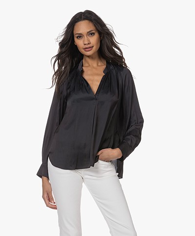Zadig & Voltaire Tink Japanese Satin Blouse - Black