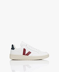 VEJA V-12 Leather Sneakers - White/Marsala/Nautico