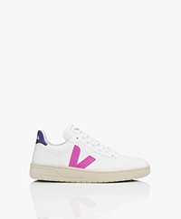 VEJA V-10 Vegan Sneakers - Wit/Ultraviolet/Paars