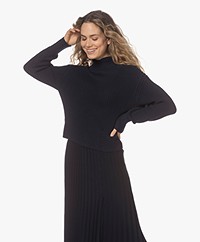 Filippa K Betty Cotton-silk Blend Chunky Knitted Sweater - Navy