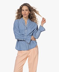 Josephine & Co Maartje Tencel Denim Blouse - Licht Indigo