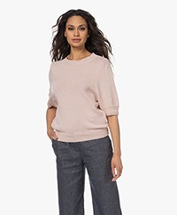 Sibin/Linnebjerg Janelle Cotton-Silk Short Sleeve Sweater - Nude