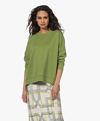Drykorn Lunaia French Terry Sweatshirt - Mosgroen