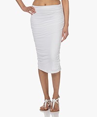 James Perse Double Jersey Pencil Skirt - White