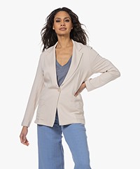 Majestic Filatures French Touch Jersey Straight Blazer - Cloud