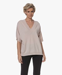 Sibin/Linnebjerg Zola Merino Short Sleeve Sweater - Cream