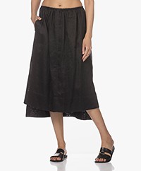 Joseph Selana Ramie Midi Rok - Zwart