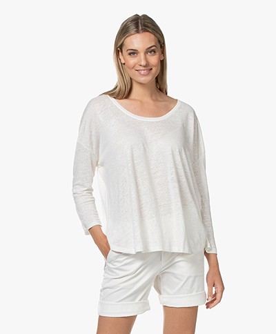 Closed Linen Jersey Long Sleeve - Ivory