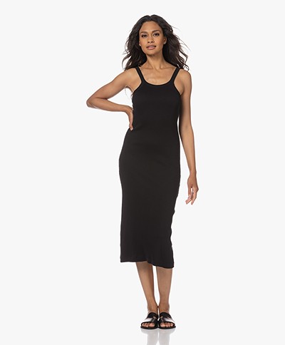 Skin Radika Double Layer Singlet Dress in Pima Cotton - Black