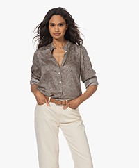 Plein Publique La Paz Satijnen Print Blouse - Mini Panther