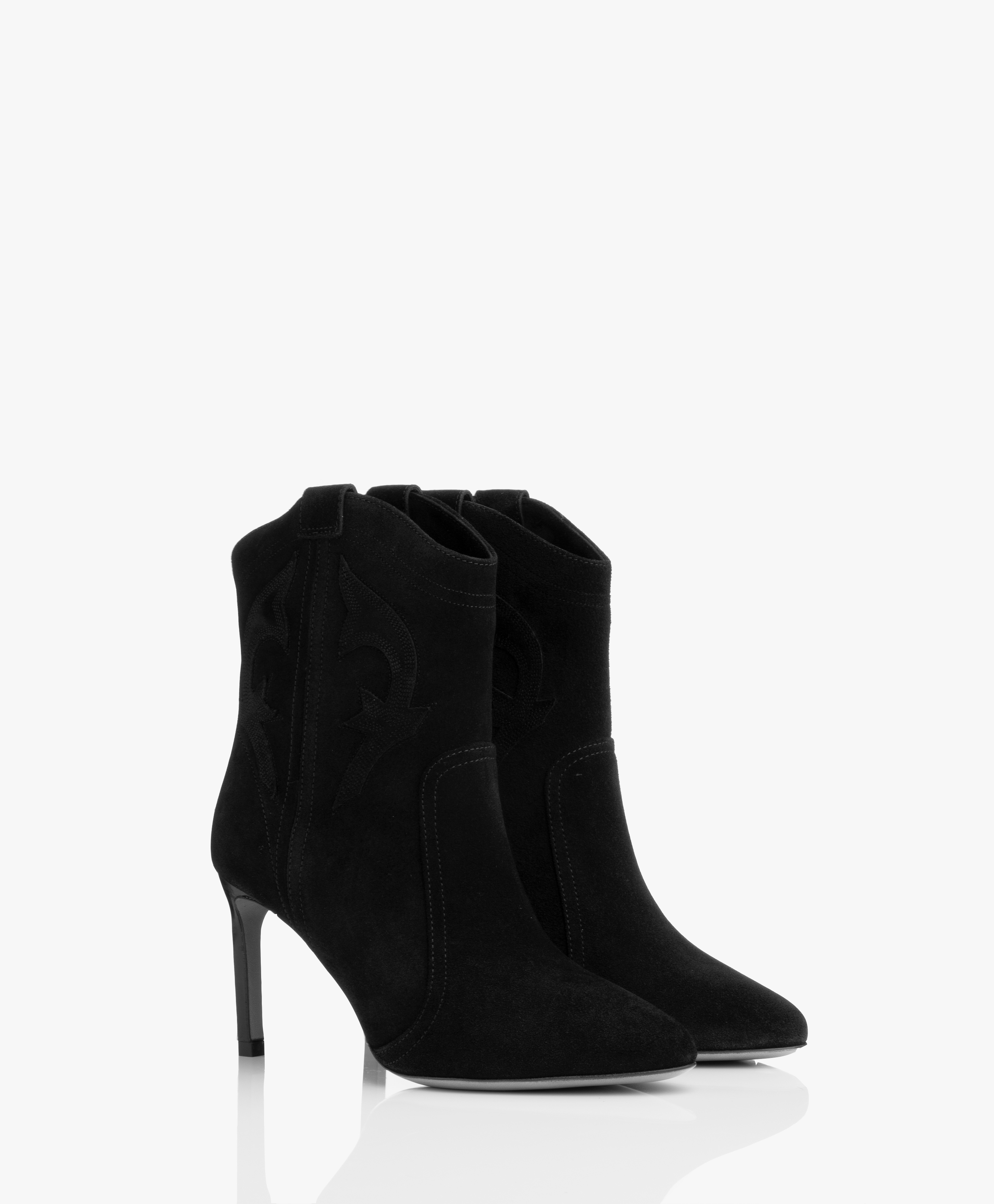 schuh caitlin ankle boot with buckle in black