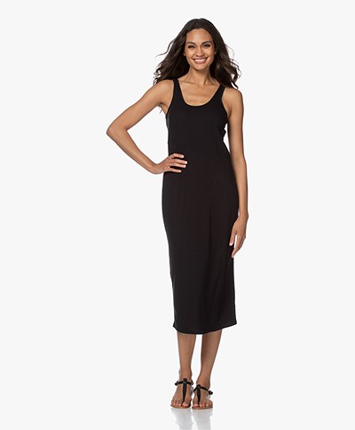 Skin Narissa Modal Blend Rib Jersey Tank Dress - Black