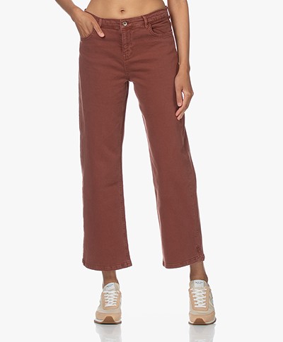 by-bar Mojo Rechte Cropped Jeans - Sienna Red