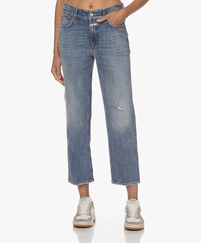 Closed Milo Cropped Straight Jeans - Mid Blue