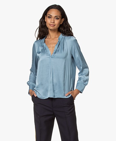 Zadig & Voltaire Tink Japanese Satin Blouse - Azur