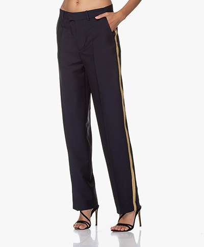 Zadig & Voltaire Peter Military Side Stripe Pants - Navy