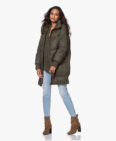 by-bar Jackie Long Recycled Puffer Coat - Forest Night
