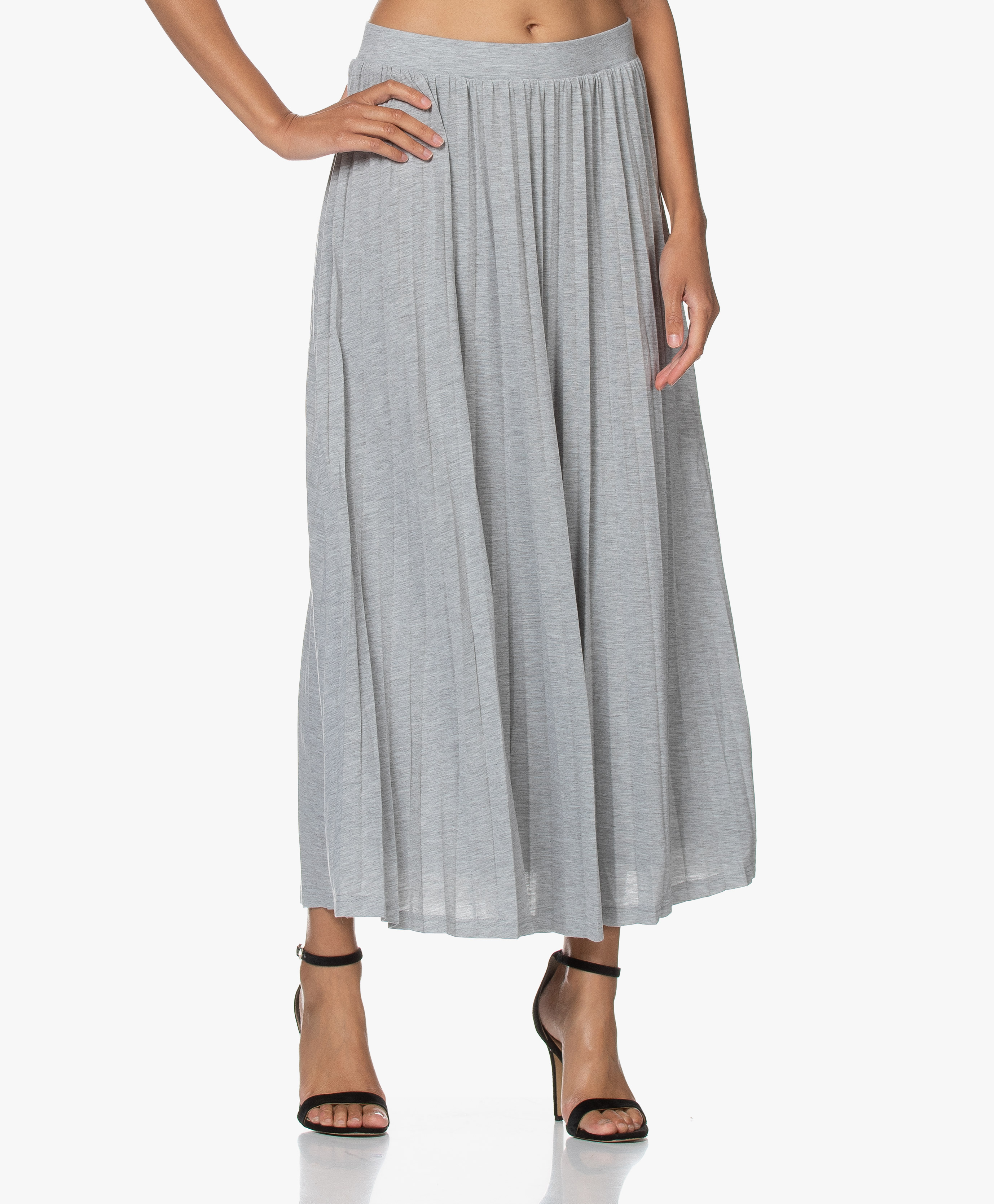 grey jersey maxi skirt