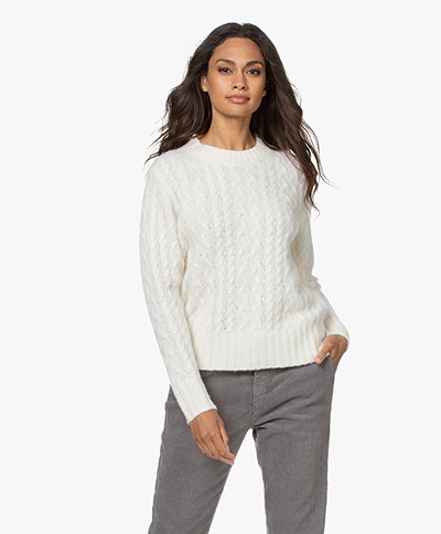 Josephine & Co Tessa Wool Blend Sweater - Off-white