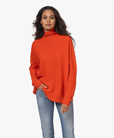 Drykorn Liora Virgin Wool Turtleneck Sweater - Orange
