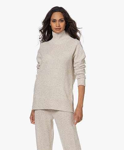 Josephine & Co Noortje Merino Woolen Turtleneck Sweater - Off-white