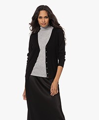 Repeat Biologisch Cashmere Vest - Zwart