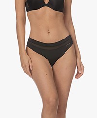 Calvin Klein Microfiber and Lace Bikini Briefs - Black
