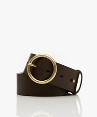 ba&sh Camus Leren Riem - Marron