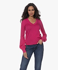 Plein Publique La Victoria Merino Wool Plumetis Sweater - Pink