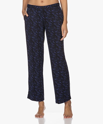 Calvin Klein Viscose Printed Pajama Pants - Sway Print Soft Grape