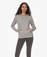 Deblon Sports Lauren Wool Blend Knitted Hoodie - Grey Marl