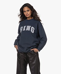 ANINE BING Tyler Oversized Bing Sweatshirt - Navy