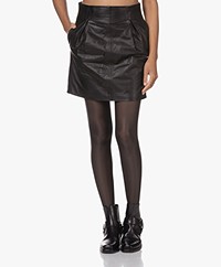 IRO Treci Lamb Leather Mini Skirt - Black