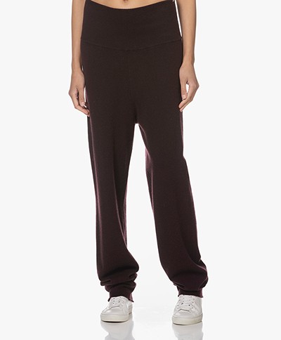 extreme cashmere N°207 Journey Knitted Cashmere Blend Pants - Plum