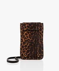 Jerome Dreyfuss Leren Cross-body Telefoontasje - Leo Chamois