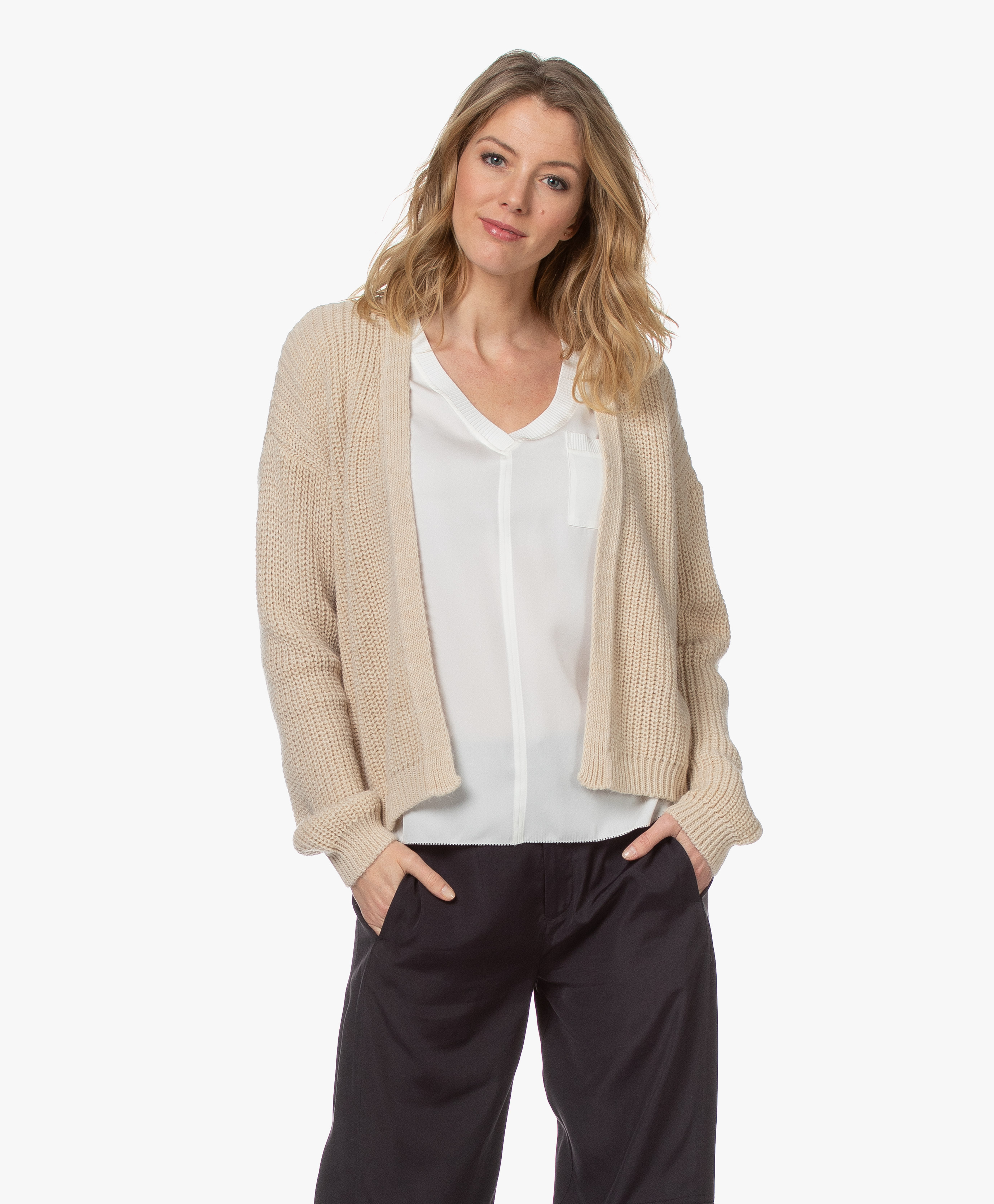 short open cardigan